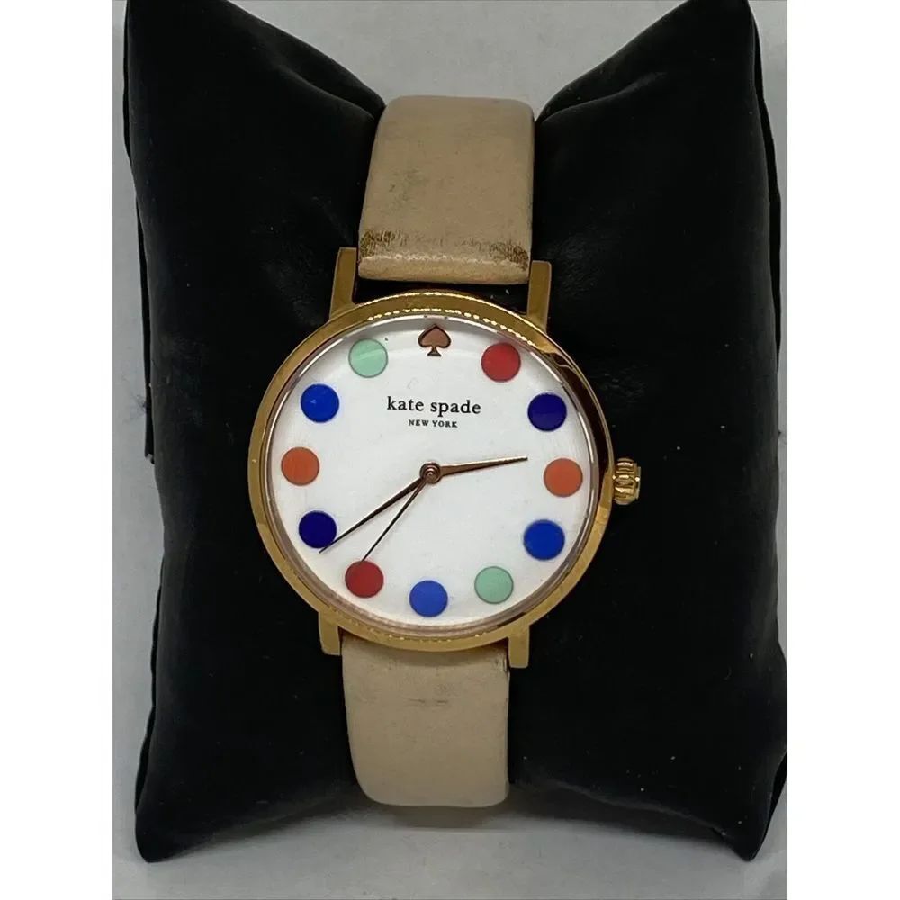 Kate Spade 0735 Women Beige Stainless Steel Analog White Dial Quartz Watch XX876